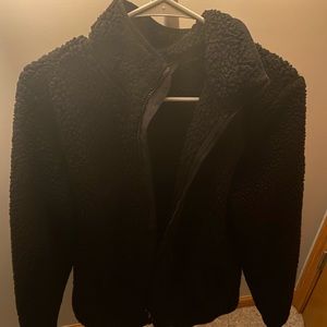 Fila Black furry zipup